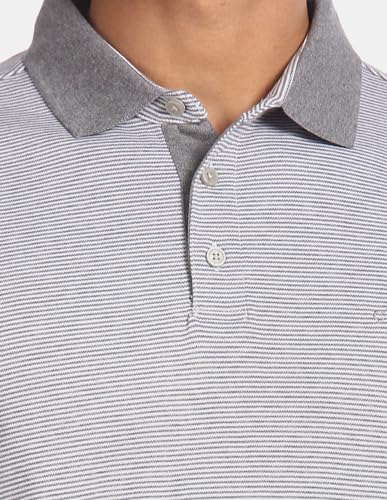 Image of Calvin Klein Men's Liquid Touch Polo Stripe with UV Protection