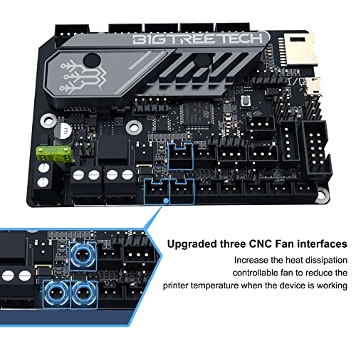 Bigtreetech Skr Mini E3 V3.0 Control Board Integrated Tmc2209 Uart Stepper Driver Supports Marlin/Klipper Compatible Ender 3/Ender 3 Pro/Ender 3 V2 3D Printer Motherboard Zzb000590 Black #TOP3
