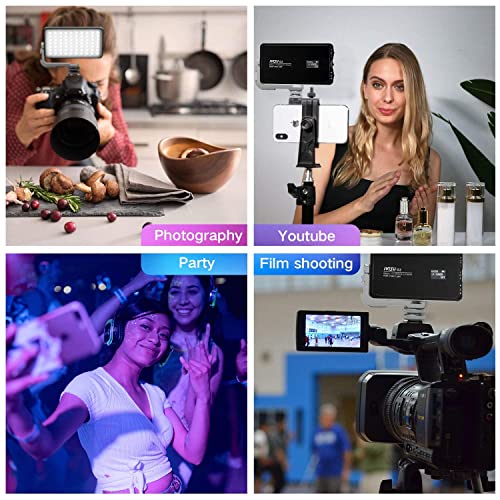 G2-Pocket-RGB-Camera-Light32Wh-Built-in-4300mAh-Rechargeable-Battery-360Full-Color-Gamut-9-Light-Effects2600-10000K-LED-Video-Light-Panel-with-Aluminum-Alloy-Body-Adjustable-Tripod-Stand