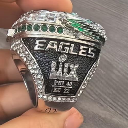 Anillos del campeonato de fútbol los Eagles 2025 réplica de lujo tallada a mano para coleccionistas 6