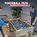GoSports 54 Inch Full Size Foosball Table - Oak Finish - Includes 4 Balls and 2 Cup Holders
