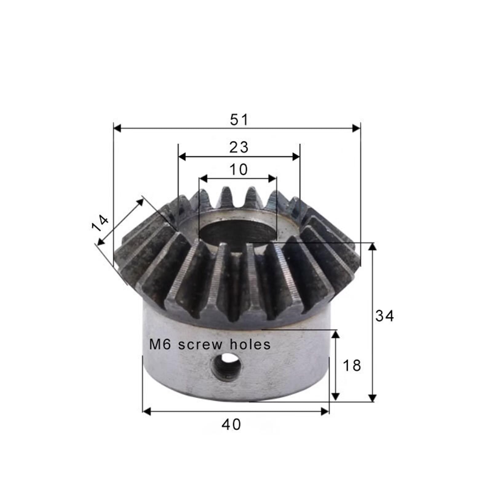 1pc Kegelrad 3,0 M 16T 3 Mod 16 Zähne Prozess Loch 10mm 90 Grad Stahl Zahnräder