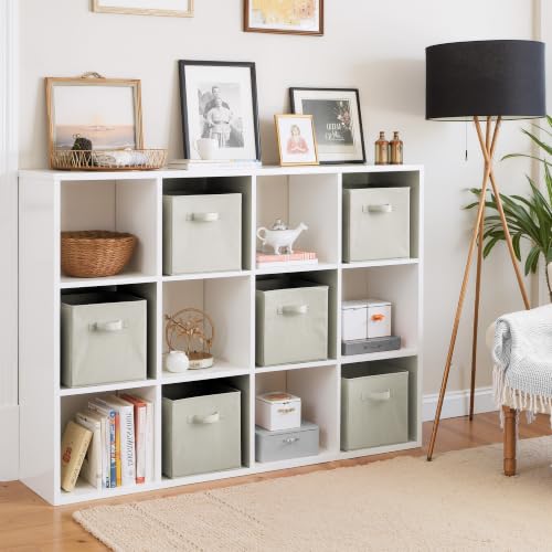 Cupic Cupid 11 Inch Storage Cube, Fabric Cube Storage Bin with Handles, Storage Cube Organizer for Clothes and Toys, Collapsible Cube Bins for Closet, Shelves, Nursery, 6-Pack, Light Gray - Image 5