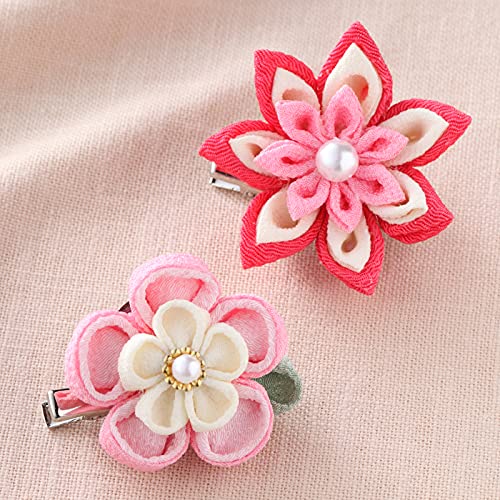 Amazon.co.jp: つまみ細工 お花のブローチ 手作りキット（ピンク