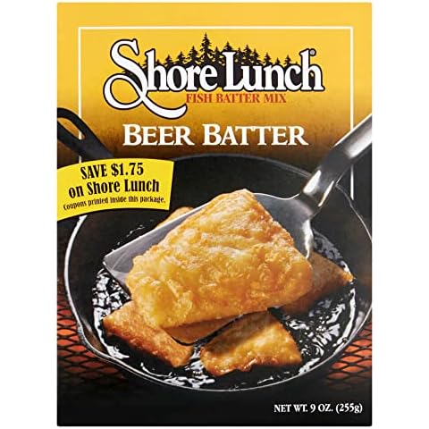 Shore Lunch Batter Mix, Beer Batter Mix, Adds Rich Flavor & Crisp Texture to Fish & Chicken, 9 Servings Per Box of Batter Mix (9 Ounce (Pack of 10)) Cover