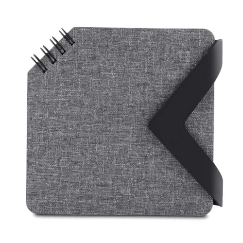 Mini Caderno com Fecho Magnético 70 Folhas Pautadas Cinza — compacto, elegante e perfeito para organizar suas ideias no dia a dia.