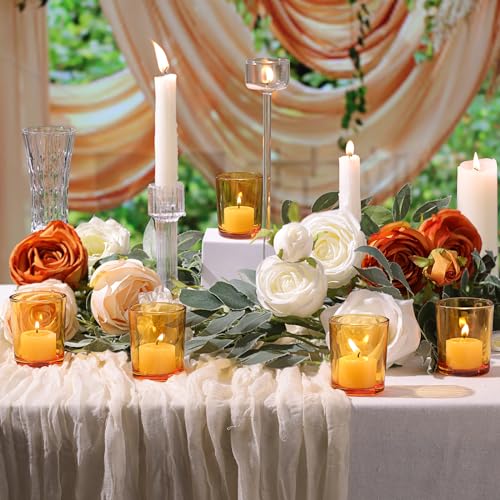 LETINE Gold Votive Candle Holders Set of 36 - Speckled Mercury Gold Glass Candle Holder Bulk - Ideal for Wedding Centerpieces & Home Decor… - Image 5