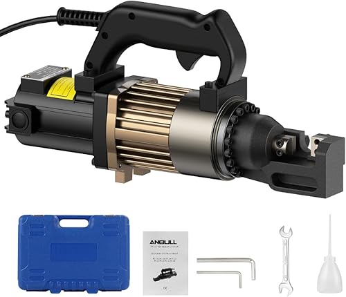 Miniatura 1 de Anbull Cortador de barras de refuerzo hidráulico eléctrico de 900 W, corte hasta 58 pulgadas 0.157-0.630 in #5 Rebar, con cuchillas reemplazables,