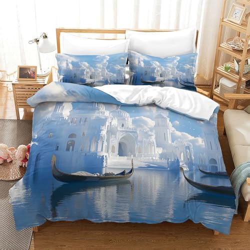 Housse de couette champignons 3D super douce en microfibre