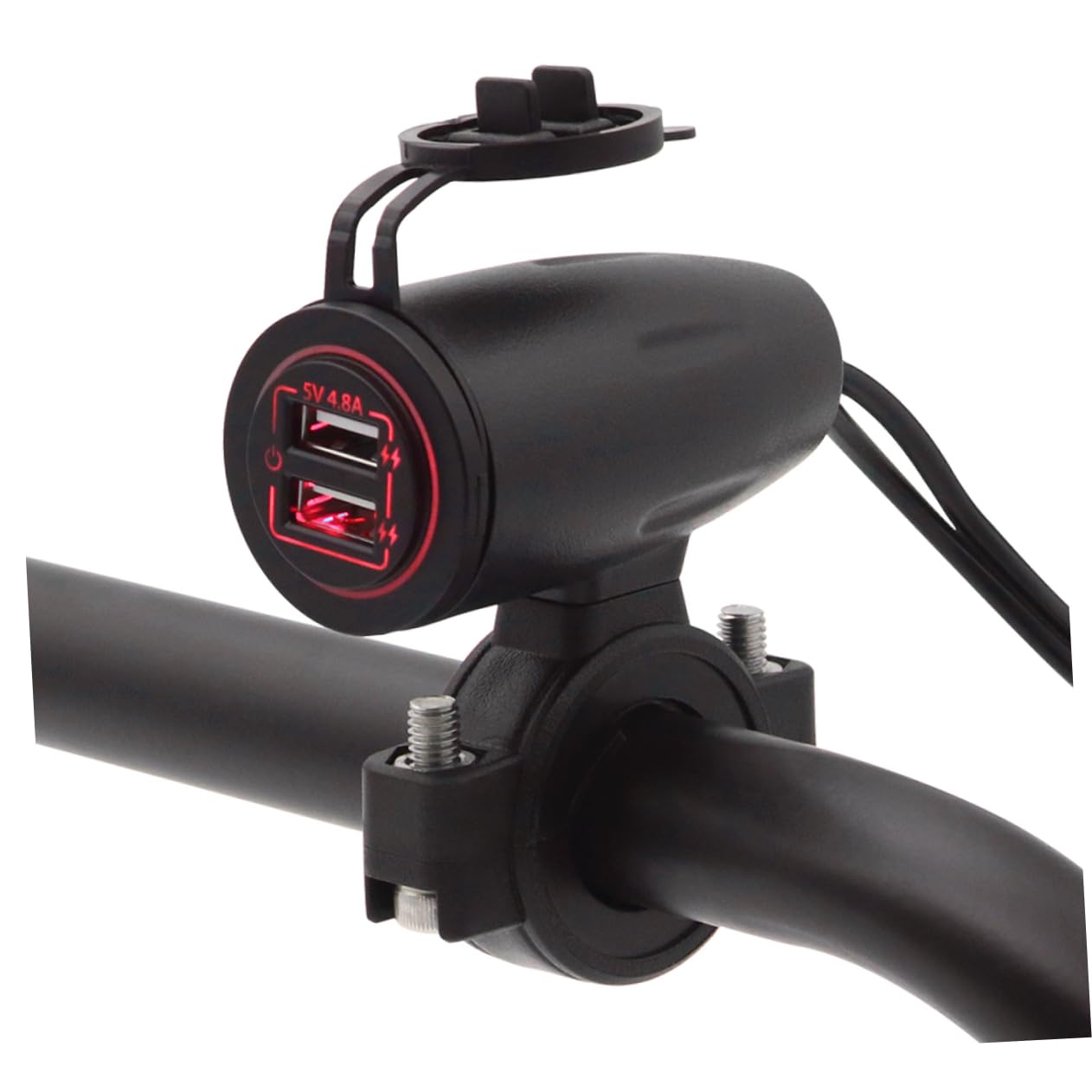 Veemoon 4. Motorcycle USB Charger Dual Ports Fast Charging Compatible Includes Cover Backlight for Motorbike Electric Vehicles and More