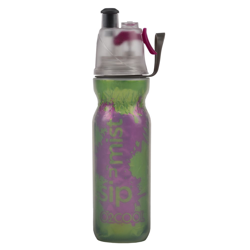 O2Cool Double Wall Mist 'N Sip Water Bottle Multicolored