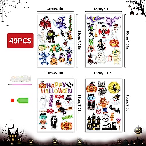 5D Diamond Painting Stickers,Cartoon DIY Diamond Stickers Painting Kits,Creative Craft Diamonds Art Sticker for Boys and Girls,Beginners Fun Gifts (Style-F) - Image 3