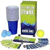 Calidad prémium: contiene 20 tazas de cerveza pong, 52 cartas de juego personalizadas, 3 pelotas de ping pong, 4 dados, 1 pelota de tenis y un libro de reglas. Sólo tienes que añadir amigos y cerveza