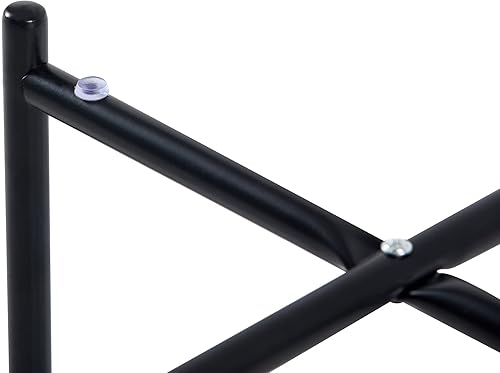 Miniatura 9 de FATFISH Mesa auxiliar, mesa auxiliar de 2 capas con mesa de mármol entero, mesa de centro redonda con marco de metal negro para dormitorio, sala de