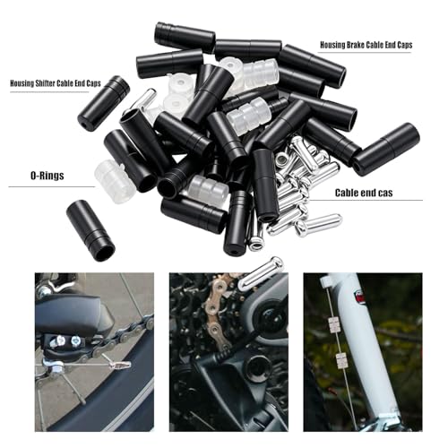 weideer 107PCS Stainless Steel Wire Cutter Bike Brake Cable Housing Shifter Cable Housing Universal Bike Cable Kit Bicycle Brake Cable Shift Cable with Bike Cable End Caps O-Rings by weideer - Image 7