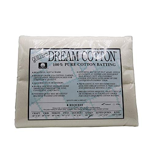 Quilters Dream Natural Cotton Batting Request Loft Queen