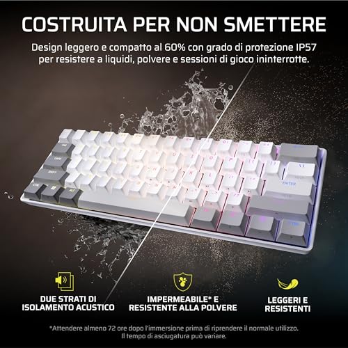 ClIPPER PRO MINI 60 Tastiera Gaming FPS Con Effetto Hall – Bianco - Tastiera gaming - Immagine 9