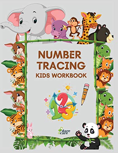 Number Tracing Kids Workbook: Learning numbers practice, Kindergarten, homeschool, learn to count, Writing practice, kids ages 3-5
