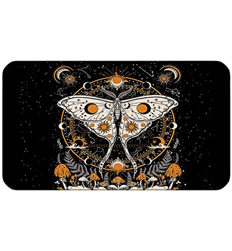 Tarot Moon Phase Hippie Butterfly Moth Mushroom Door Mat 17X30 Inch Indoor Outdoor Entrance Doormat Decor For Tarot Home Office,Tarot Lovers Girls Sister Daughter Gifts #TOP30