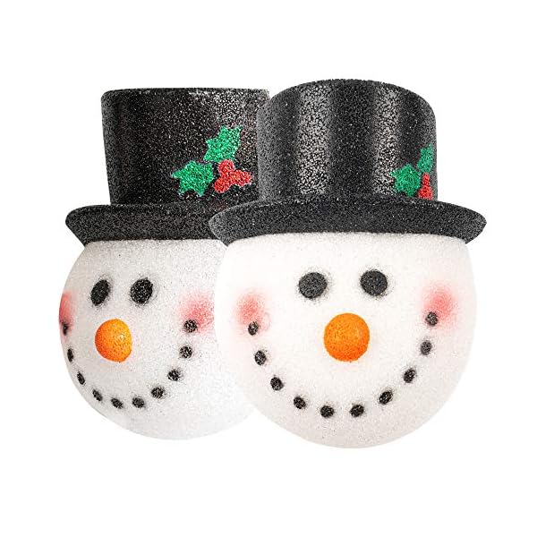 FUNPENY 2 Stück Schneemann Weihnachten Veranda Licht Abdeckungen 30,5 cm Weihnachten Outdoor Dekoration Urlaub Licht… – Bild 3