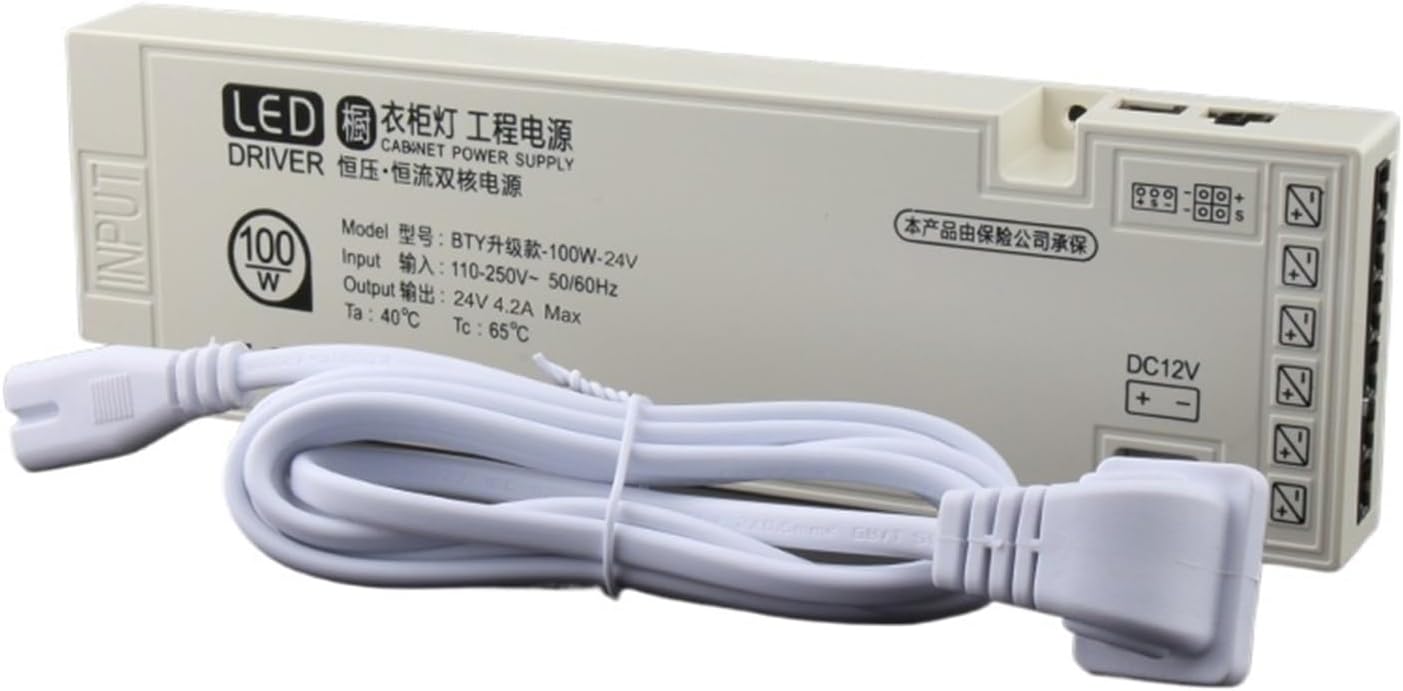 Wardrobe Cabinet Light Dedicated Power Supply 24V Interface 12V Light with Wine Cabinet dimming Transformer(BYT-60W-24V)