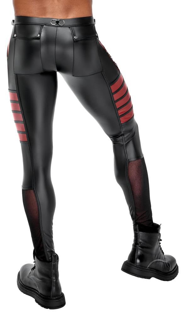 NEK 21402501721 Pantalon Noir Rouge L