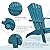 Psilvam Adirondack Chair, Oversized Poly Lumber Fire Pit Chair with Cup Holder, 350Lbs Support Patio Chairs for Garden, Weather Resistant Outdoors Seating, Relaxing Gift for Father & Mother (1,Blue)