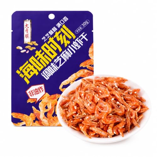 Veitech Getrocknete Garnelen, Knuspriger Sesam Snack Für Menschen, 30 g × 5