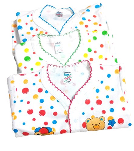 Image of Hosiery (Cotton) Suit (Top & Bottom) - Unisex (Baby Boy & Baby Girl) - Set of 3 (3 Tops & 3 Bottoms)