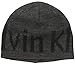 Calvin Klein Men's Plaited Logo Beanie, Charcoal, One Size