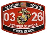 United States Marine Corps MOS 0326 FORCE RECON MOS Military Patch - Veteran Owned Business