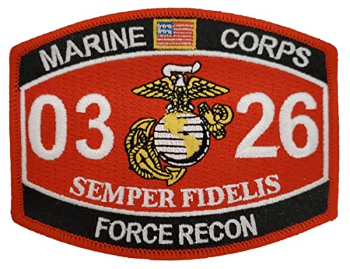 United States Marine Corps MOS 0326 FORCE RECON MOS Military Patch - Veteran Owned Business