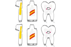 Tooth Brush/Toothpaste/Teeth Cookie Cutter Set (6Pcs)
