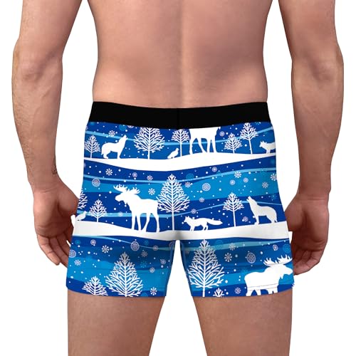 Aueyan Christmas Underwear for Men,Funny Holiday Boxers Ugly Xmas Costume Boxer Brief4