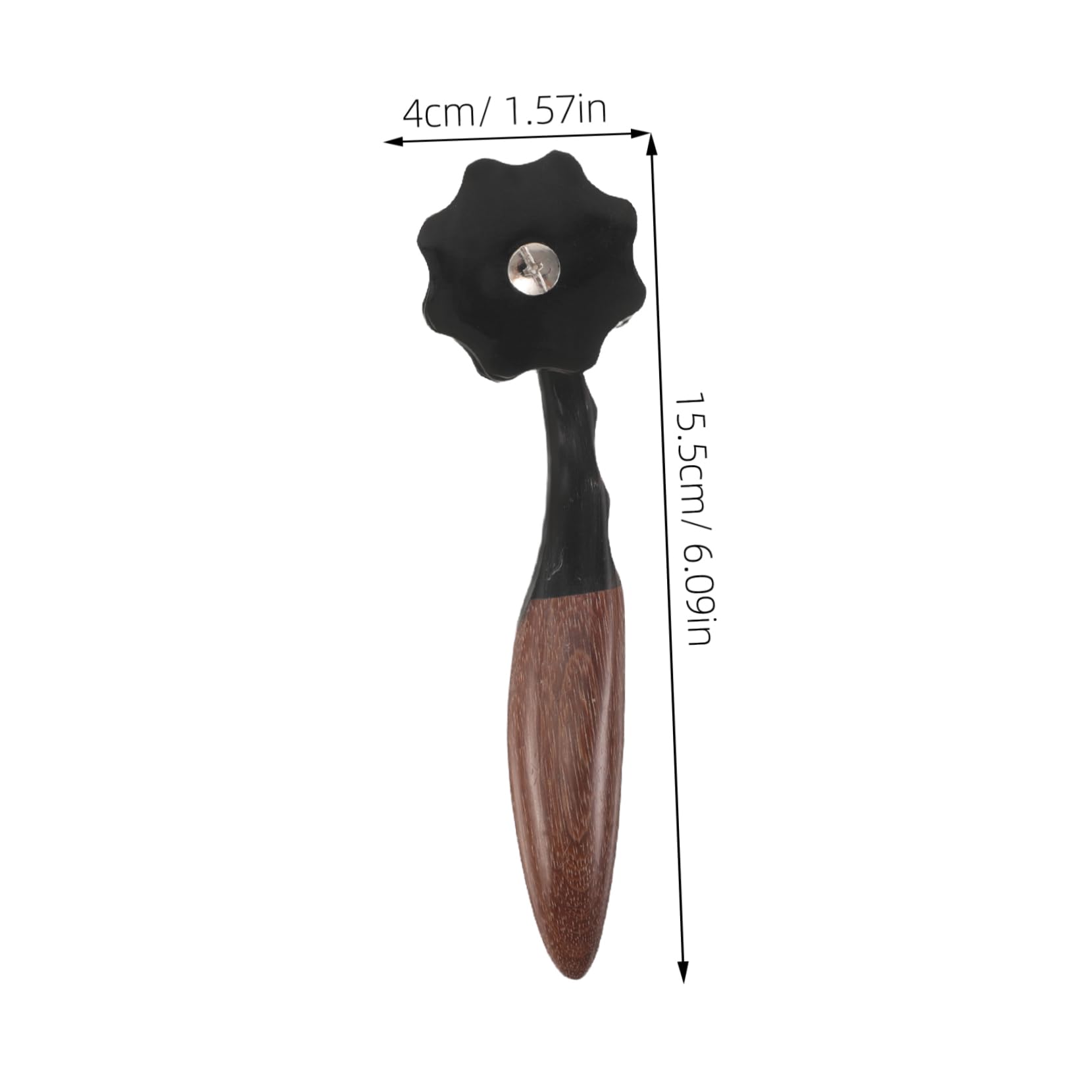 Massaggiatore Portatile a Tre Ruote in Legno e Corno Manuale