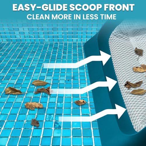 Image of POOLWHALE Pool Skimmer Net - Upgrade Swimming Leaf Rake with Extra Wide Scoop Edge, Fine Mesh Nets for Pool Cleaning Leaves, Debris (Not Pole)