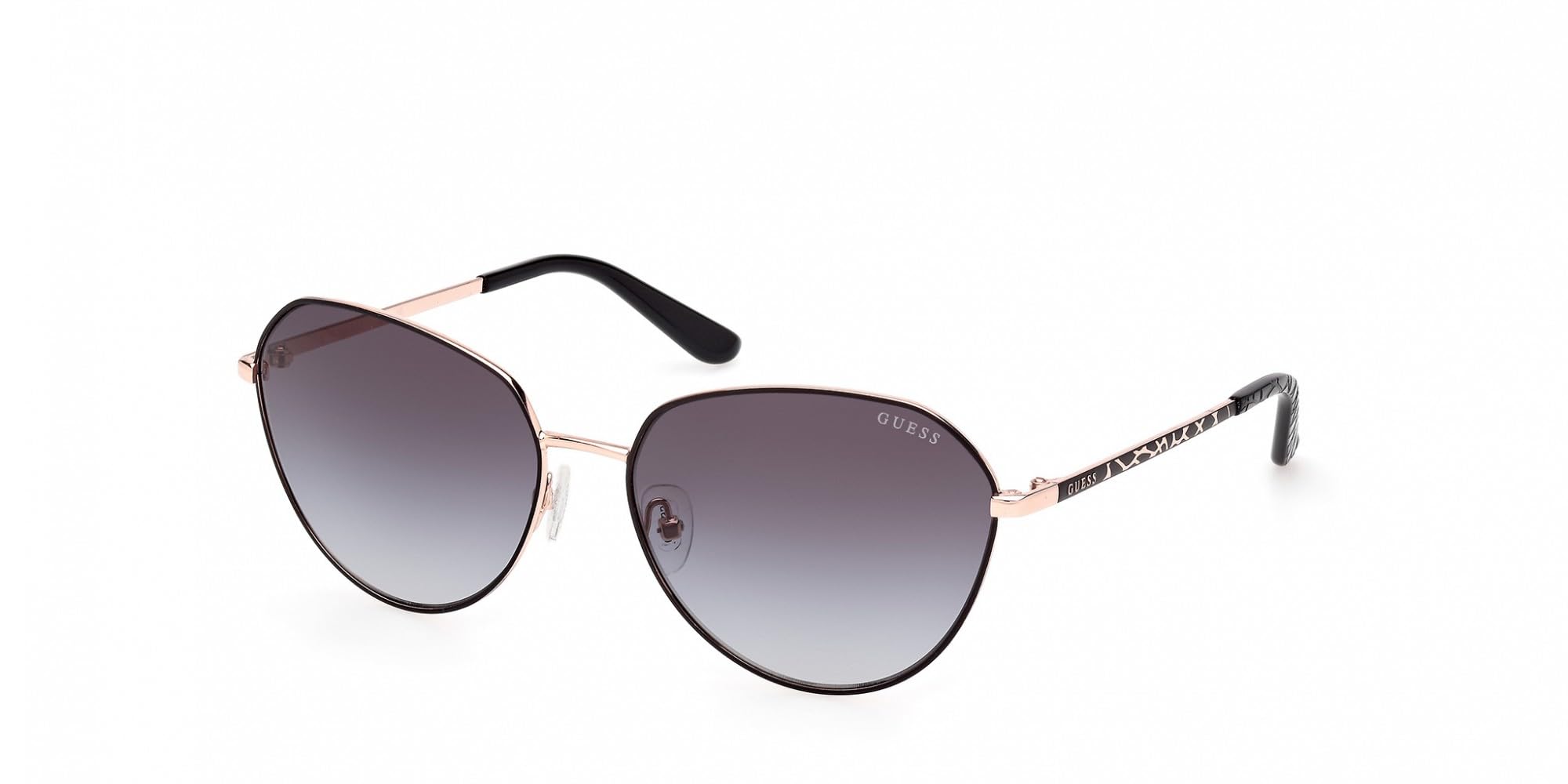 Guess Women's Smoke Woman Gu00148 02B Sunglasses Metal Black Round Normal