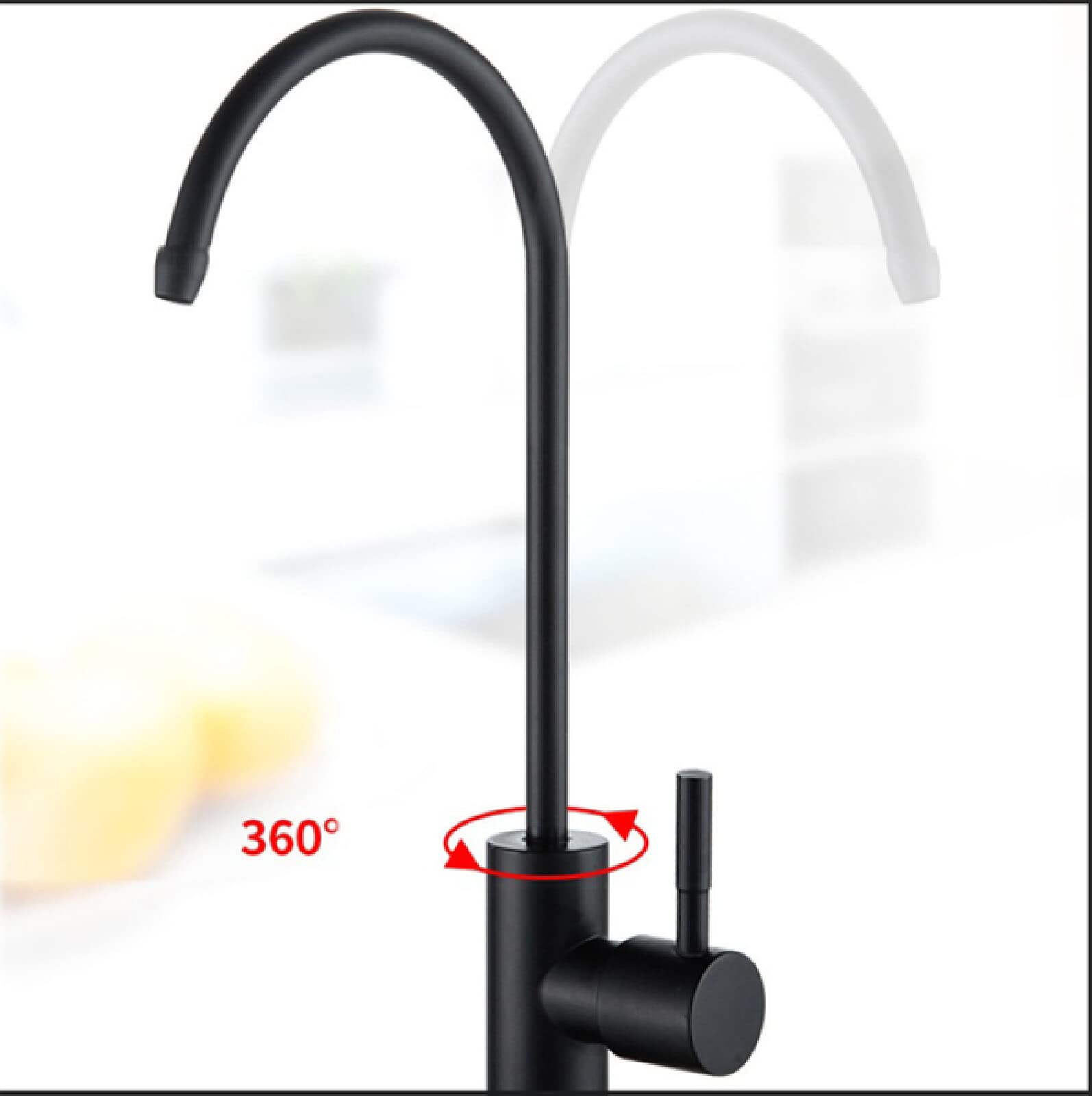 Grifo con Filtro de Agua, grifos de Cocina, Grifo con Filtro de Agua para Fregadero 360, Grifo de Agua Potable Inoxidable, Cepillado