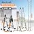 Telescoping Ladder A Frame,Telescopic Ladder for Home, Roof, RV?12.5 Ft Aluminum Extension Ladder with Balance Bar,Wheels and 2 Triangle Stabilizers?330 lb Capacity (12.5FT-A Frame PRO)