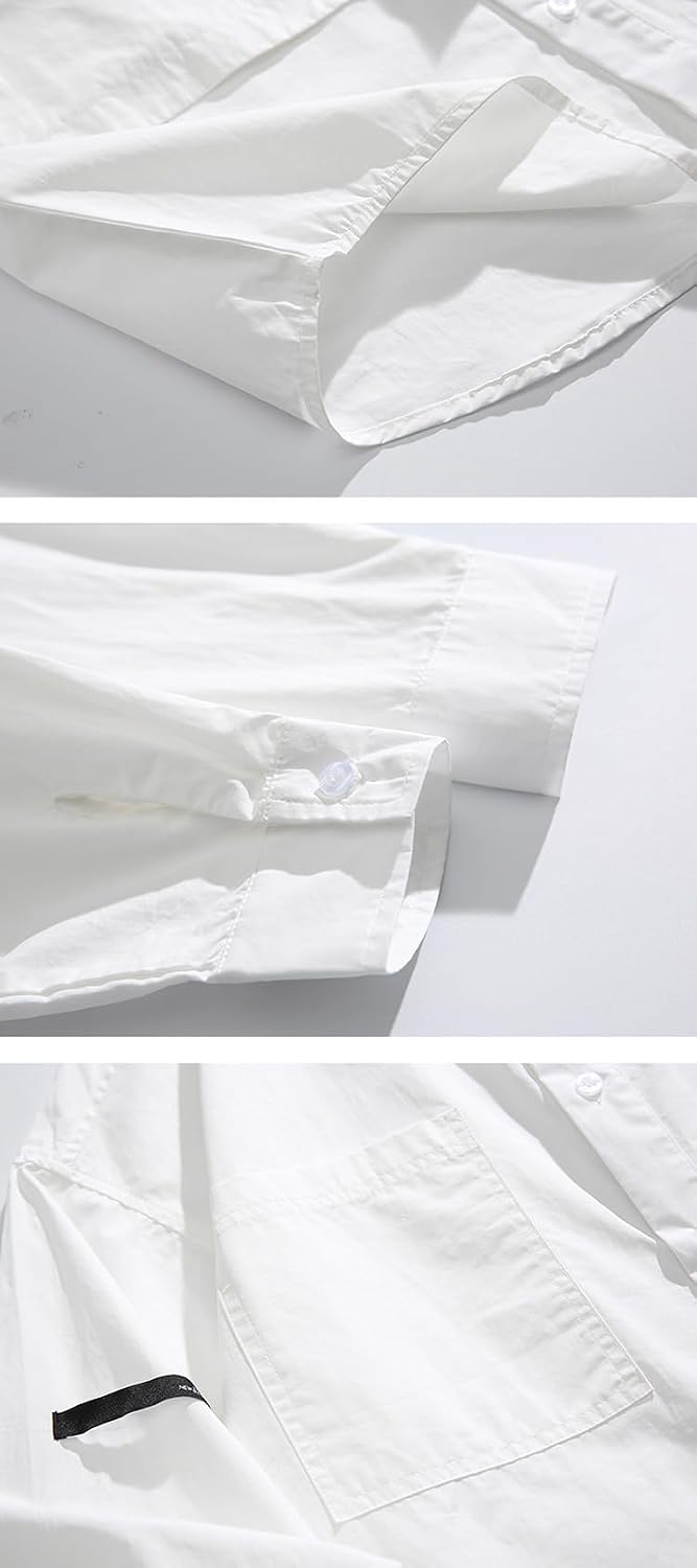 Men's Vintage Work Shirt, Loose Fit Utility Top Casual Oversized Top, Spring for Daily Commute