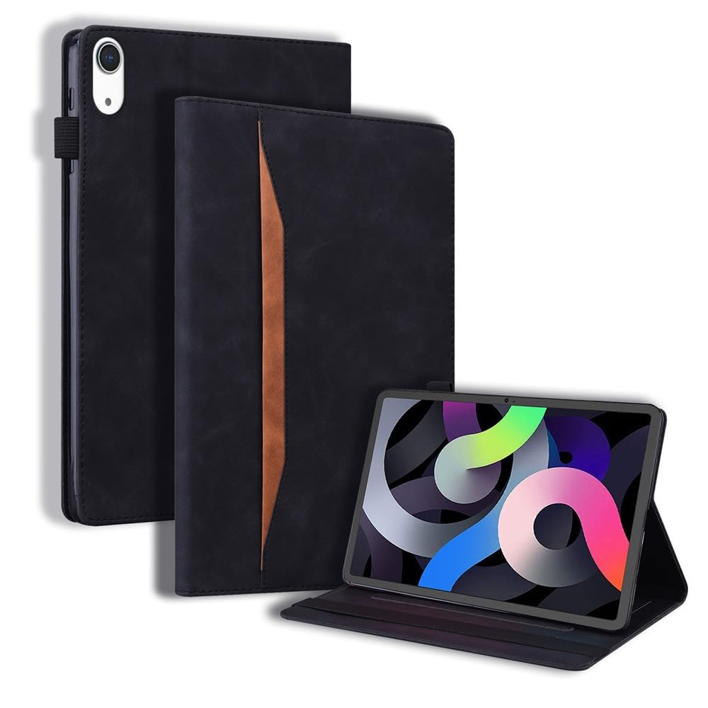 Étui iPad 7/8/9e génération cuir noir à rabat antichoc 10.2 pouces - 7