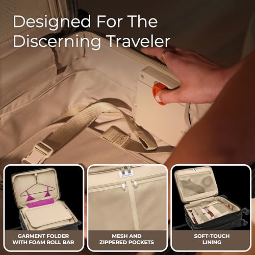 briggs amp riley global 2134 carry on expandable spinner - luggage for international travel suitcases with wheels softside rolling bag for men amp women self-repairing zipper- baseline collection black