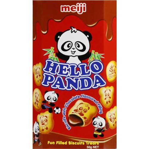 Image of Meiji Hello Panda Chocolate Flavoured Biscuit 6 x 47 g