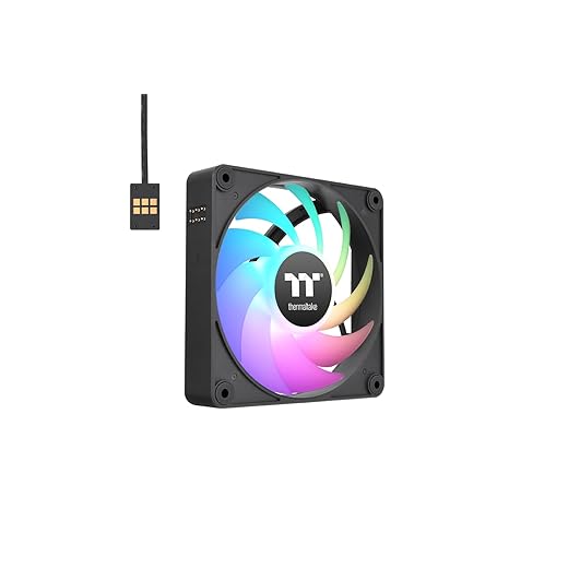 Thermaltake CT120 EX ARGB Sync PC Cooling Fan (3-Fan Pack): Magnetic Connection, 5V Motherboard Sync, 16.8 Million Colours 9 Addressable LEDs, 120 mm Case/Radiator Fan - Black