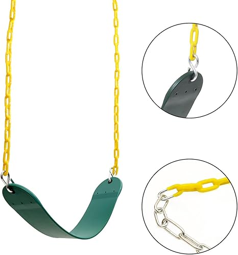 Miniatura 3 de Juego de columpios resistentes para niños pequeños con cadena recubierta de 66 pulgadas, accesorios de repuesto para niños, juegos al aire libre,