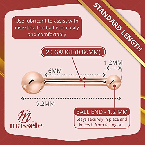 Massete 14K Rose Gold Nose Ring Tiny Ball Micro Stud Piercing Body #TOP1