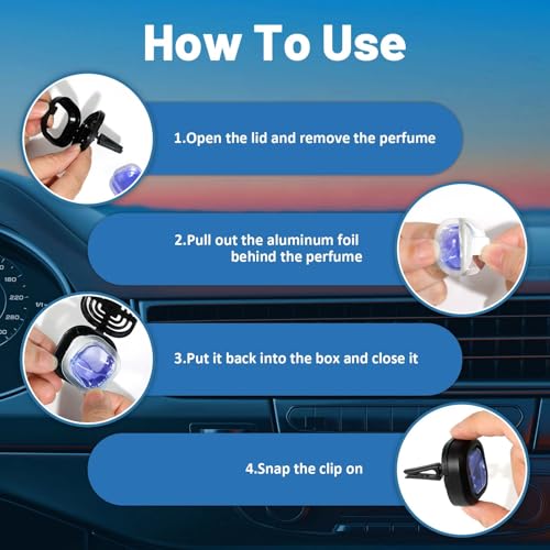 Image of STRN Car Air Freshener, 12 Refills + 3 Square Vent Clips, 5 New Car & 5 Sea Breeze & 5 Lavender Scents, Long Lasting Air Fresheners Car Accessories Fragrance, Each Up to 20-30 Days