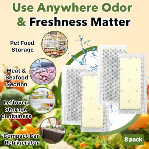 Image of 8-Pack Filter Refills Compatible with Frigidaire Gallery Models GRMC2273BF | Compatible with PureAir PK-2 Produce Keeper Plus CrispSeal Plus, Activated Carbon Air Filter FRPAPK2RF