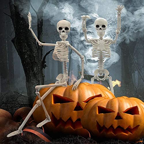 Squelette grandeur nature pour surprendre vos invités avec une décoration d'Halloween articulée - 5