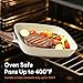 NEWBULIG 3-Piece Nonstick Grill Pan Set, Square Griddle Pans with Wooden Handle, Compatible with All Stovetops, Ideal for Steak, BBQ & Vegetables, (9.5